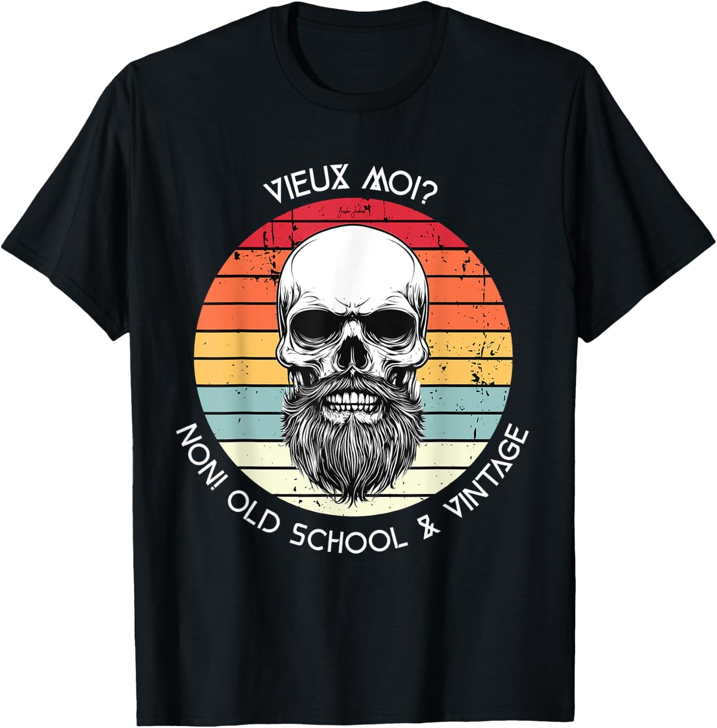 Old Me? No! Old School & Vintage Husband Gift , Black, S T-Shirt - T-Shirt | Black