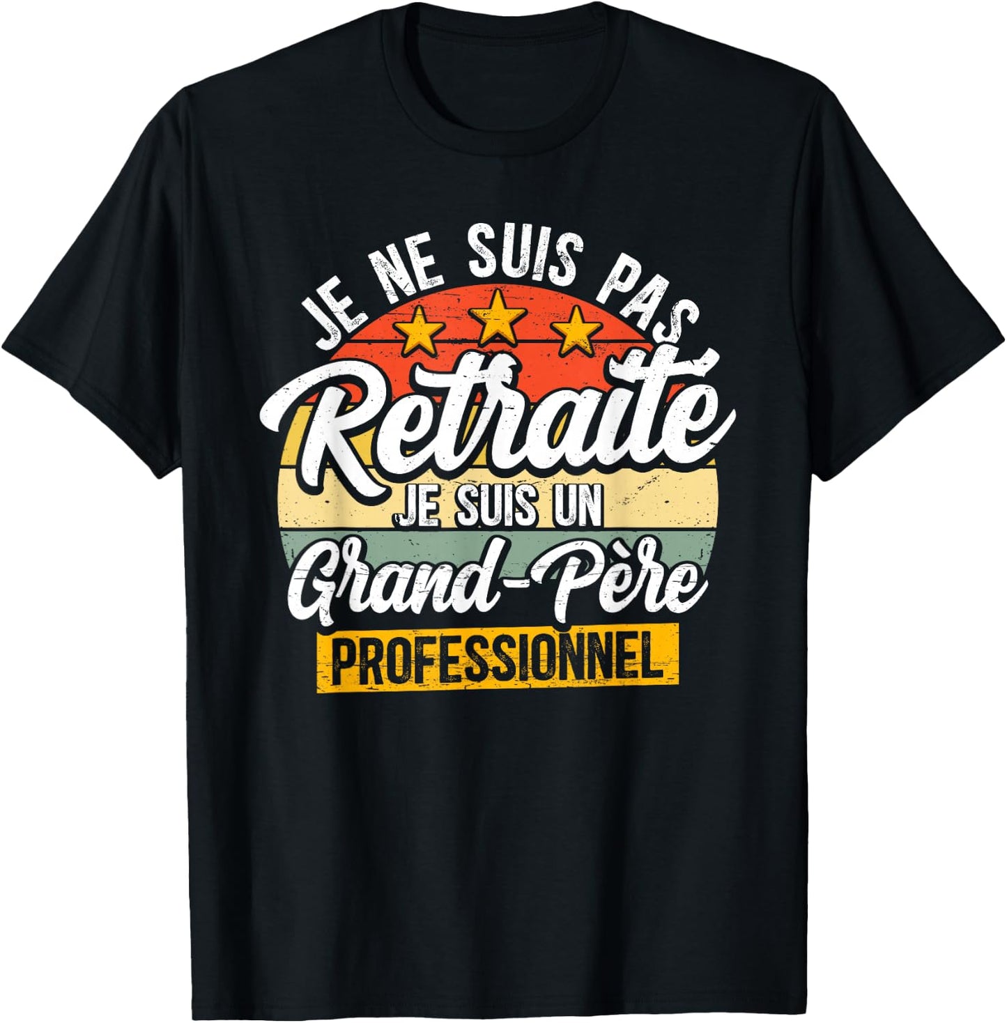 Grandpa Professional Grandfather Grandparent Retired Gift Grandpa T-Shirt - T-Shirt | Black