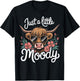 Cow Just A Little Moody T-Shirt - T-Shirt | Black