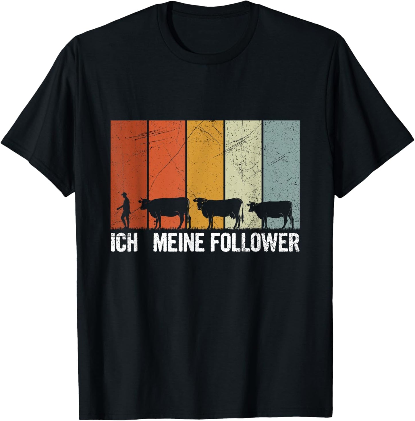 Men's with German Text "Ich Meine Follower Reef Farmer" T-Shirt - T-Shirt | Black
