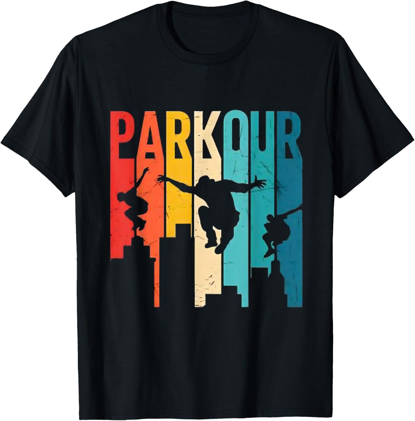Vintage Parkour Jungen Shirt Parkour Lovers für Männer und Mädchen T-Shirt - T-Shirt | Black