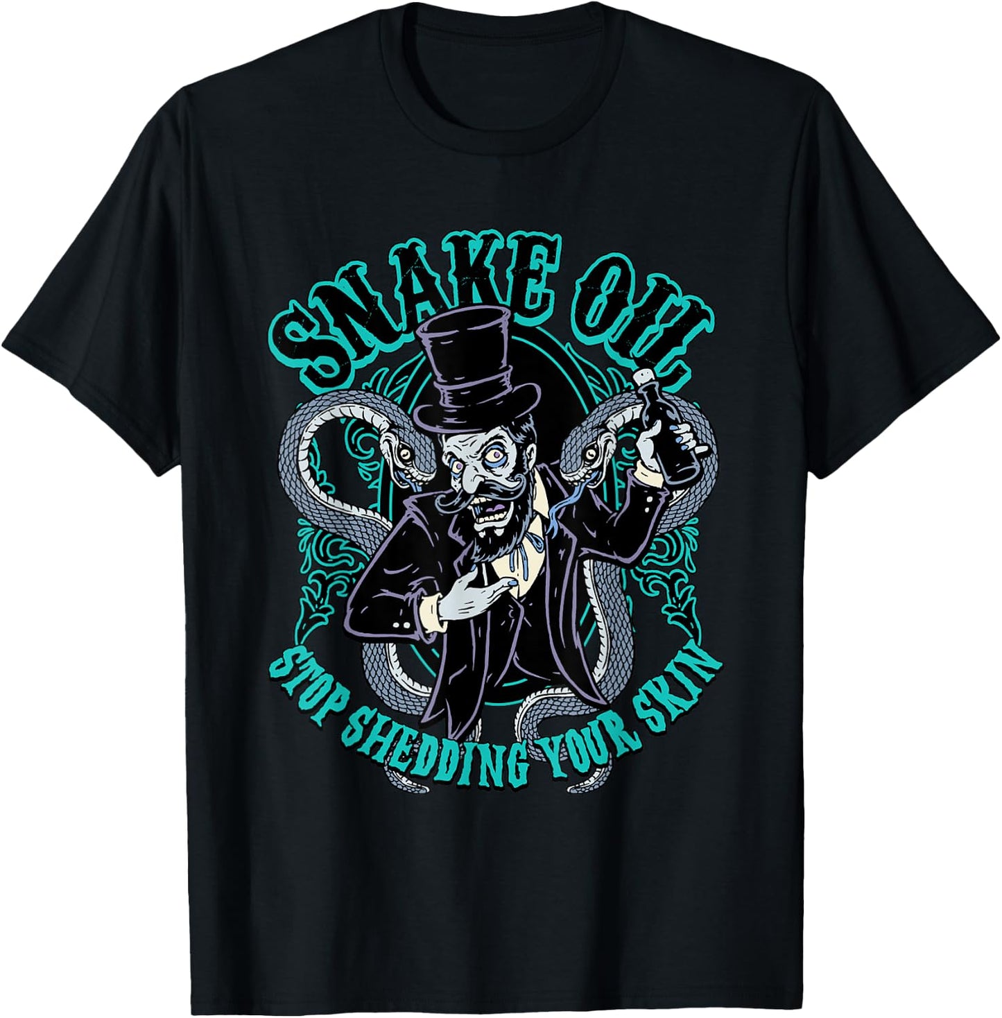 Snake Oil Salesman Viper Tonic Potions Black Magic Voodoo T-Shirt - T-Shirt | Black