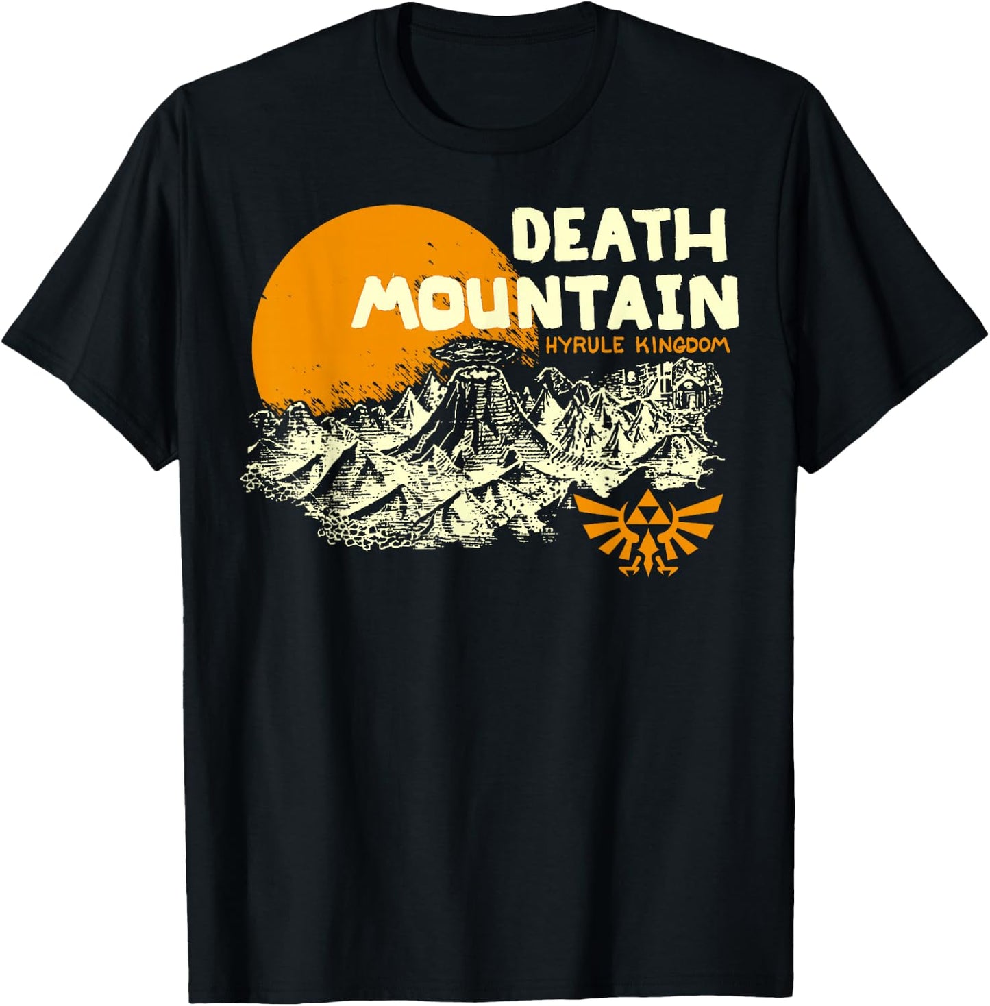 Nintendo Legend Of Zelda Hyrule Death Mountain Scenery T-Shirt - T-Shirt | Black