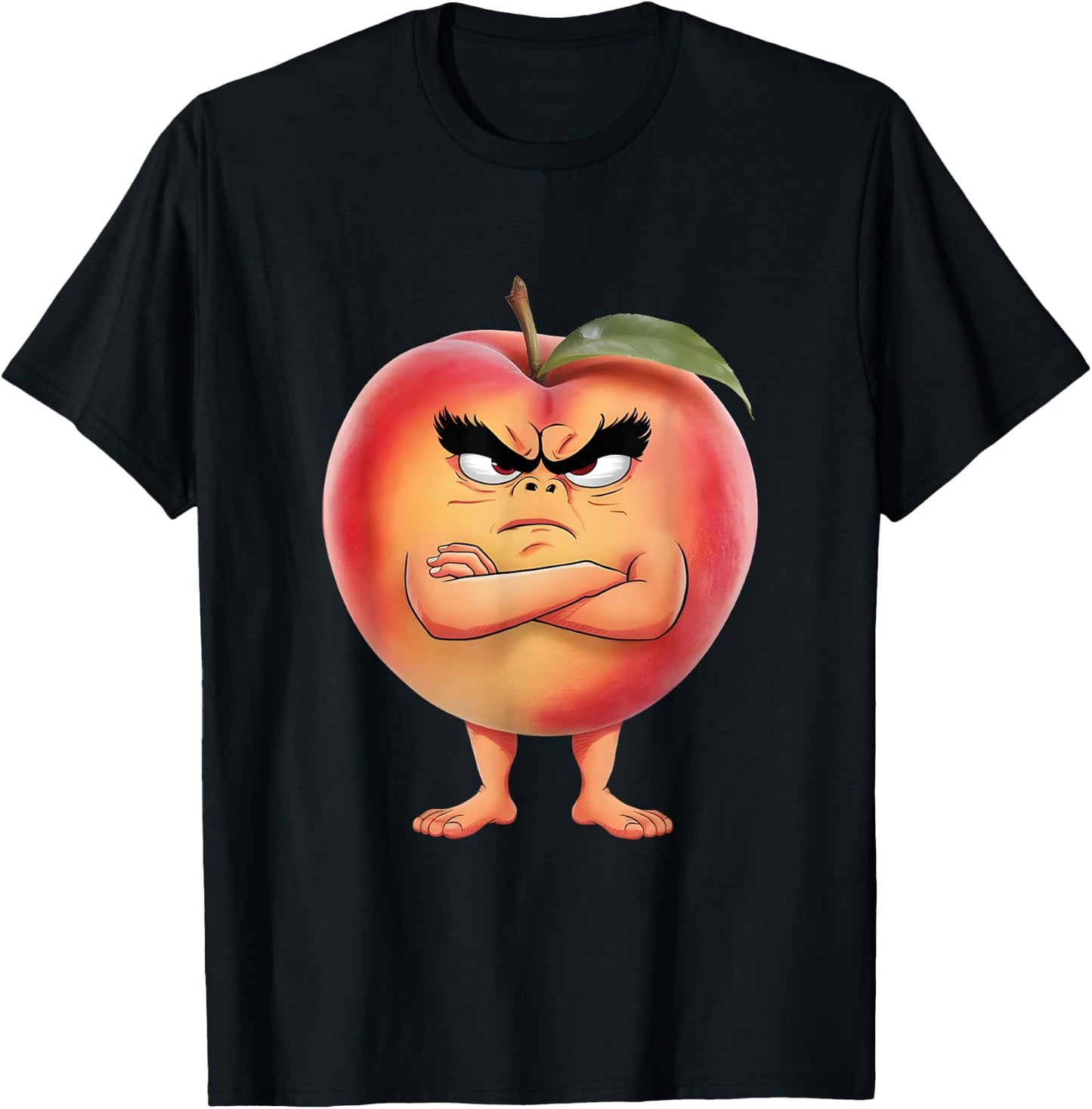 Fruits à la pêche en colère T-Shirt - T-Shirt | Black
