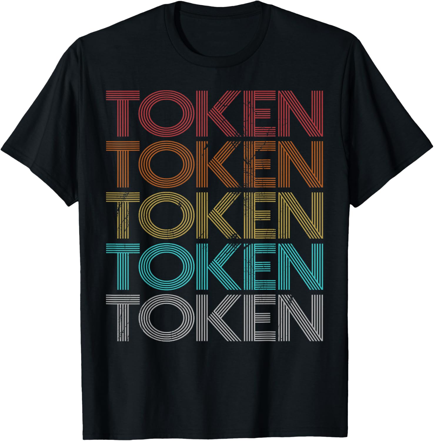 Retro Vintage Token T-Shirt - T-Shirt | Black