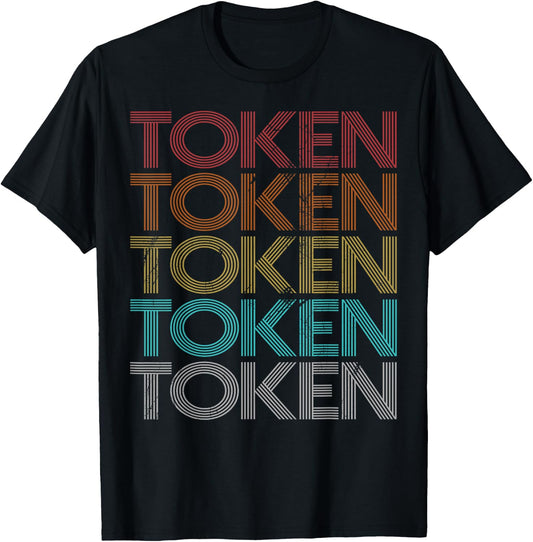 Retro Vintage Token T-Shirt - T-Shirt | Black