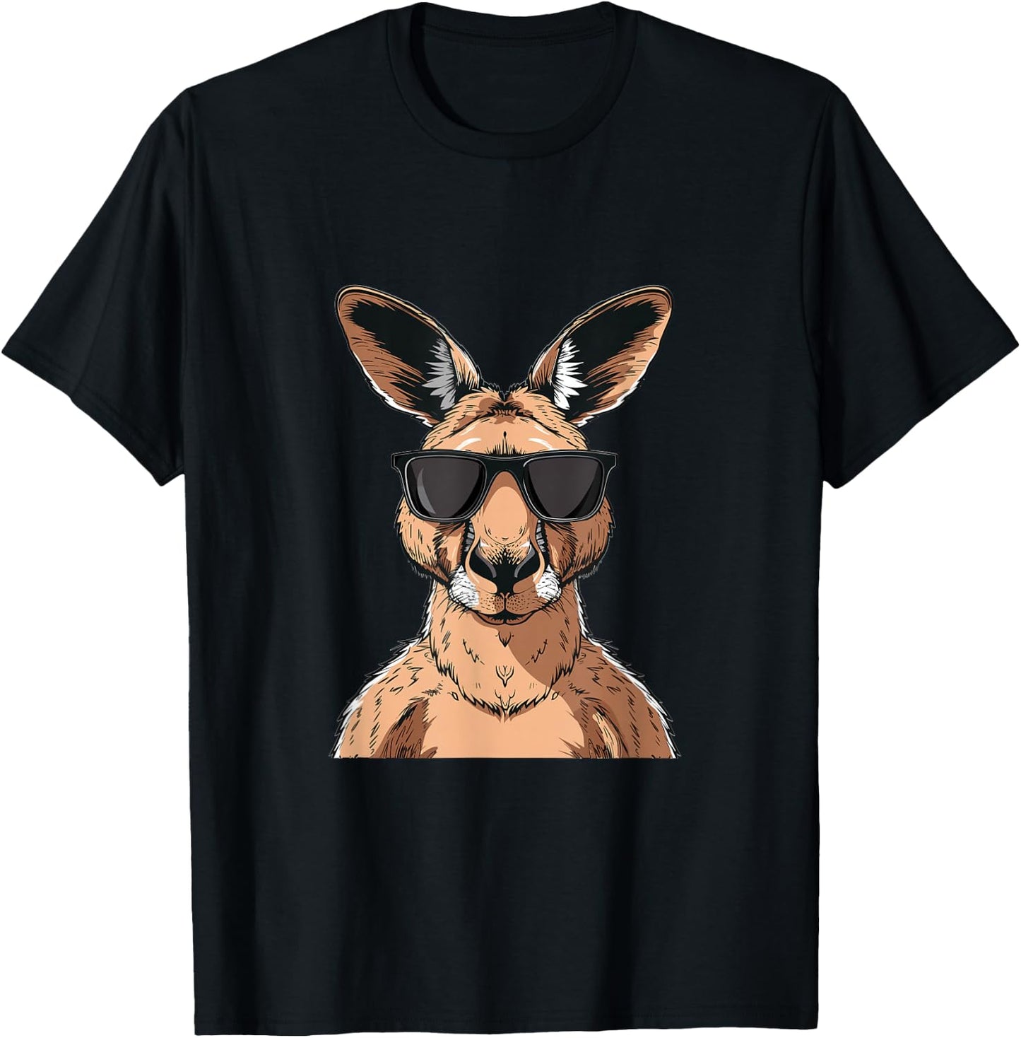 Kangaroo Sunglasses Lover Graphic T-Shirt - T-Shirt | Black