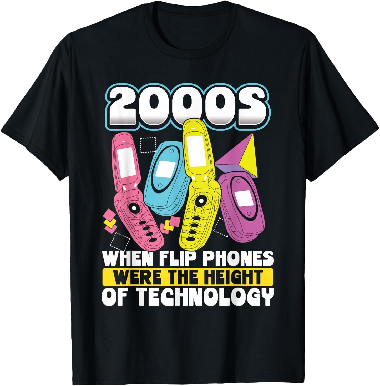 2000s When Flip Phones Were The Height Of Technology T-Shirt - T-Shirt | Black