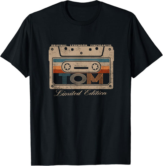 Tom Limited Edition Retro Kassette T-Shirt - T-Shirt | Black