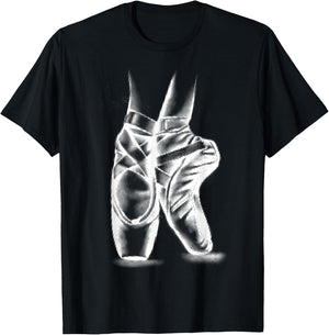 Ballerina Ballet Shoes Shirt | Cool Toe Dancing Gift T-Shirt - T-Shirt | Black