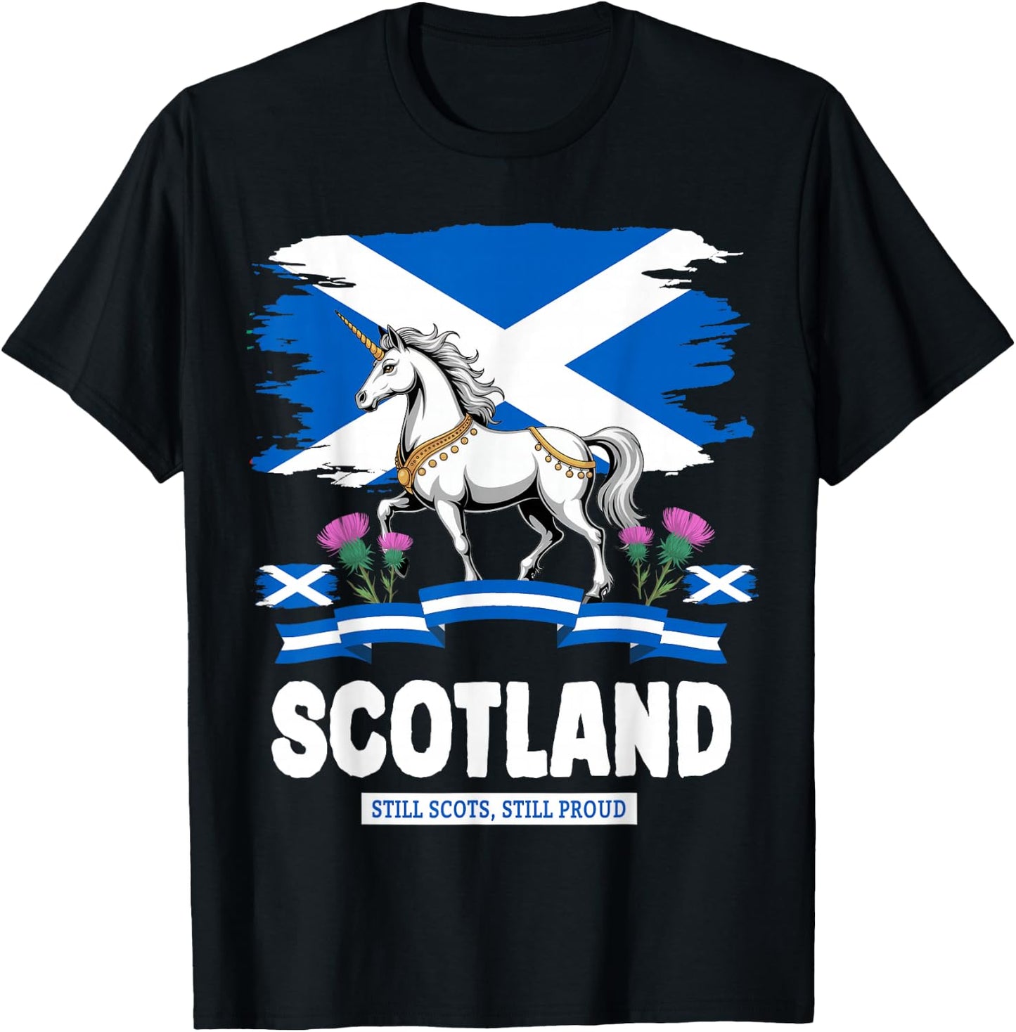 Scottish Unicorn Outfit Idea For Toddlers & Kids Scotland T-Shirt - T-Shirt | Black