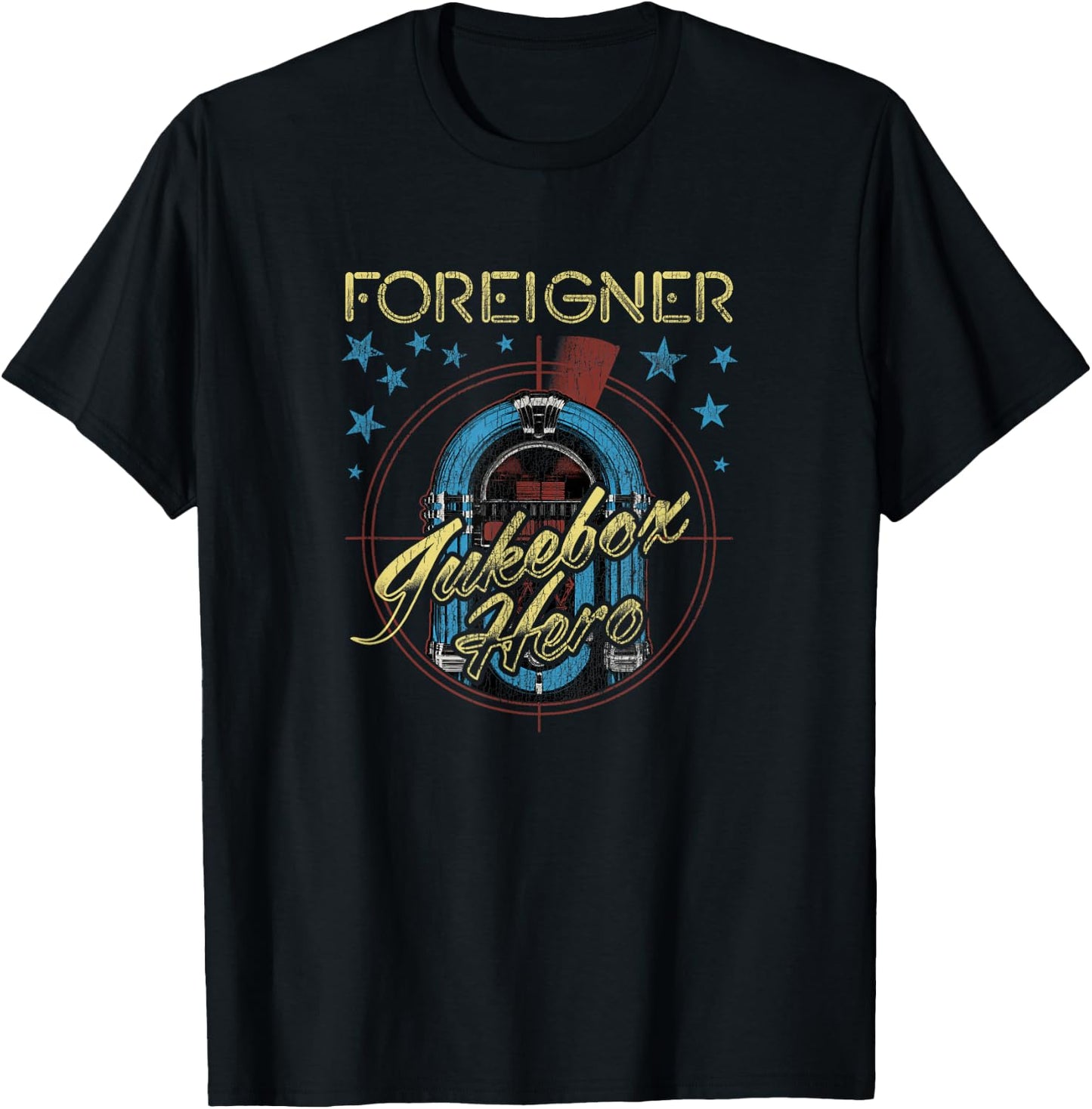Heroes Juke Box Foreigner T-Shirt - T-Shirt | Black