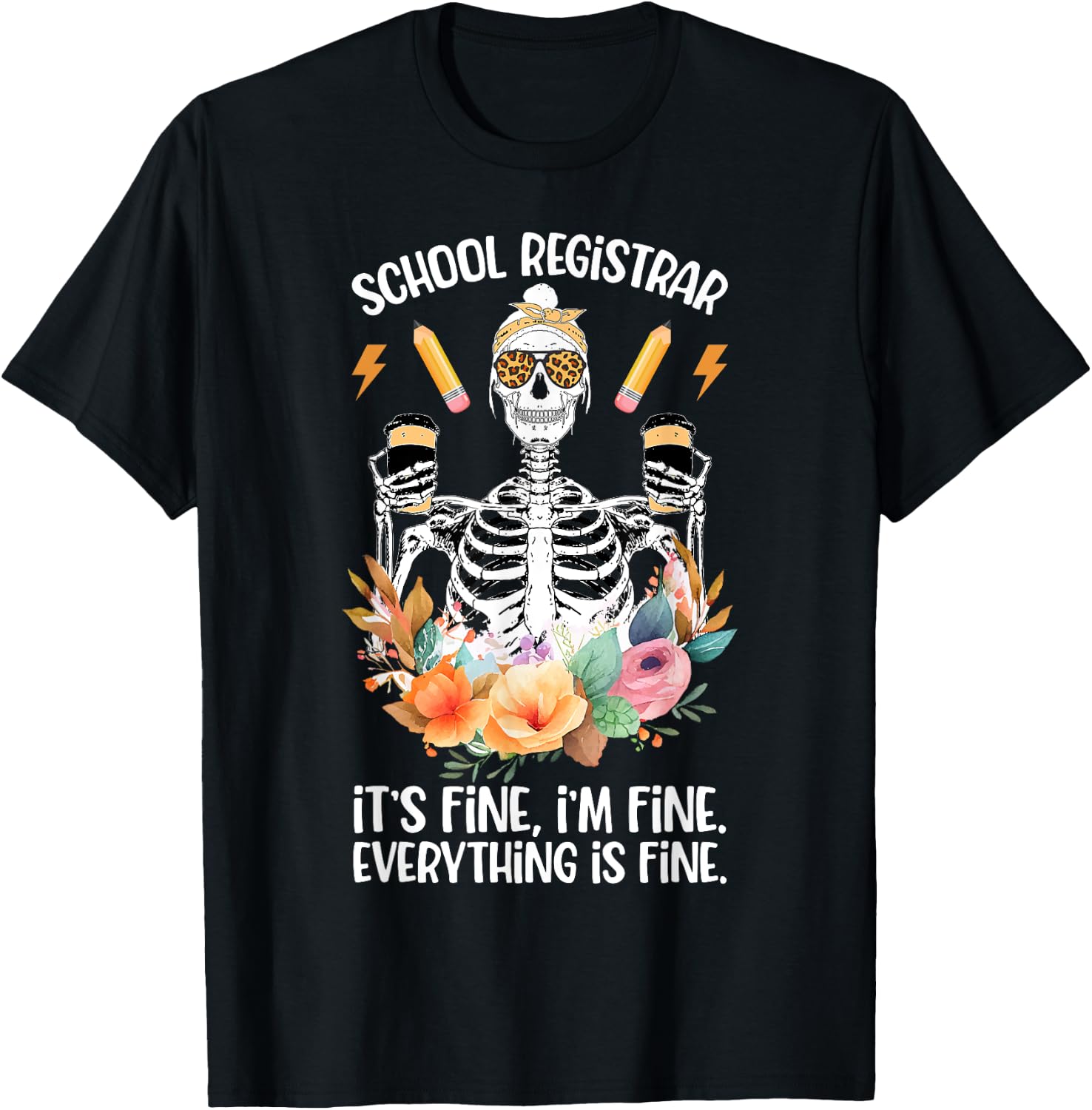 School Registrar Funny Registrar School Registrars T-Shirt - T-Shirt | Black