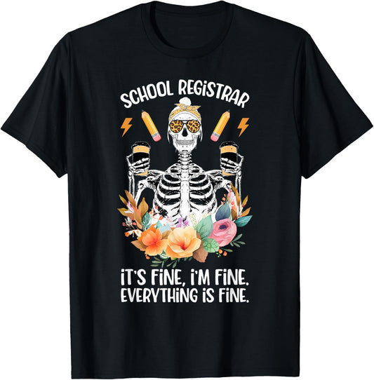 School Registrar Funny Registrar School Registrars T-Shirt - T-Shirt | Black