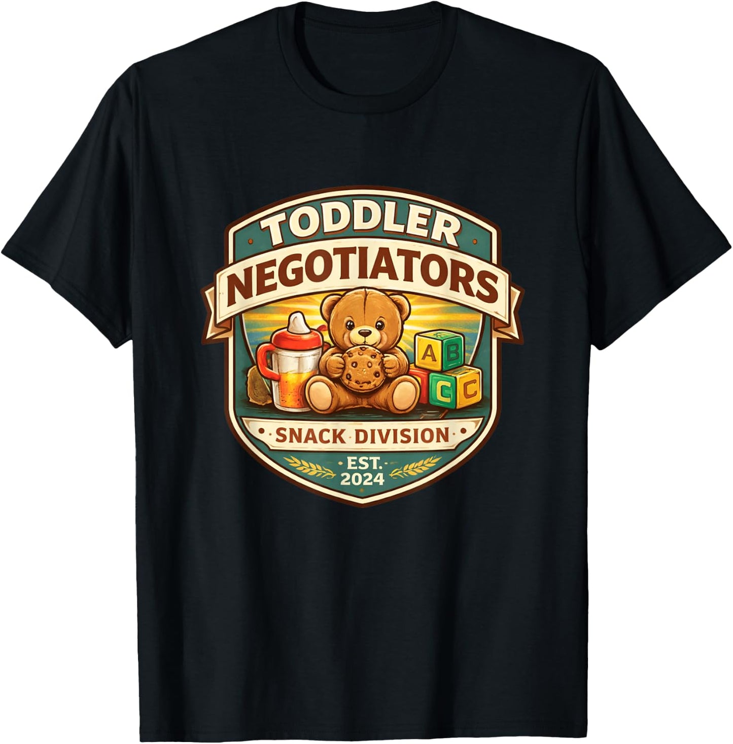 Professional Toddler Negotiator Funny Parenting Quotes T-Shirt - T-Shirt | Black