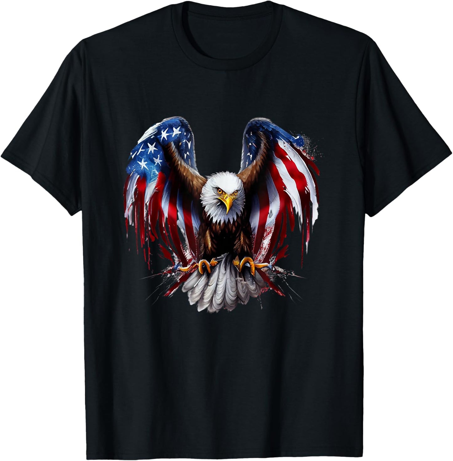 US Flagge als Adler - USA Flagge T-Shirt - T-Shirt | Black
