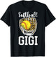 Softball Gigi Grandma Leopard Gigi Of A Softball Player T-Shirt - T-Shirt | Black