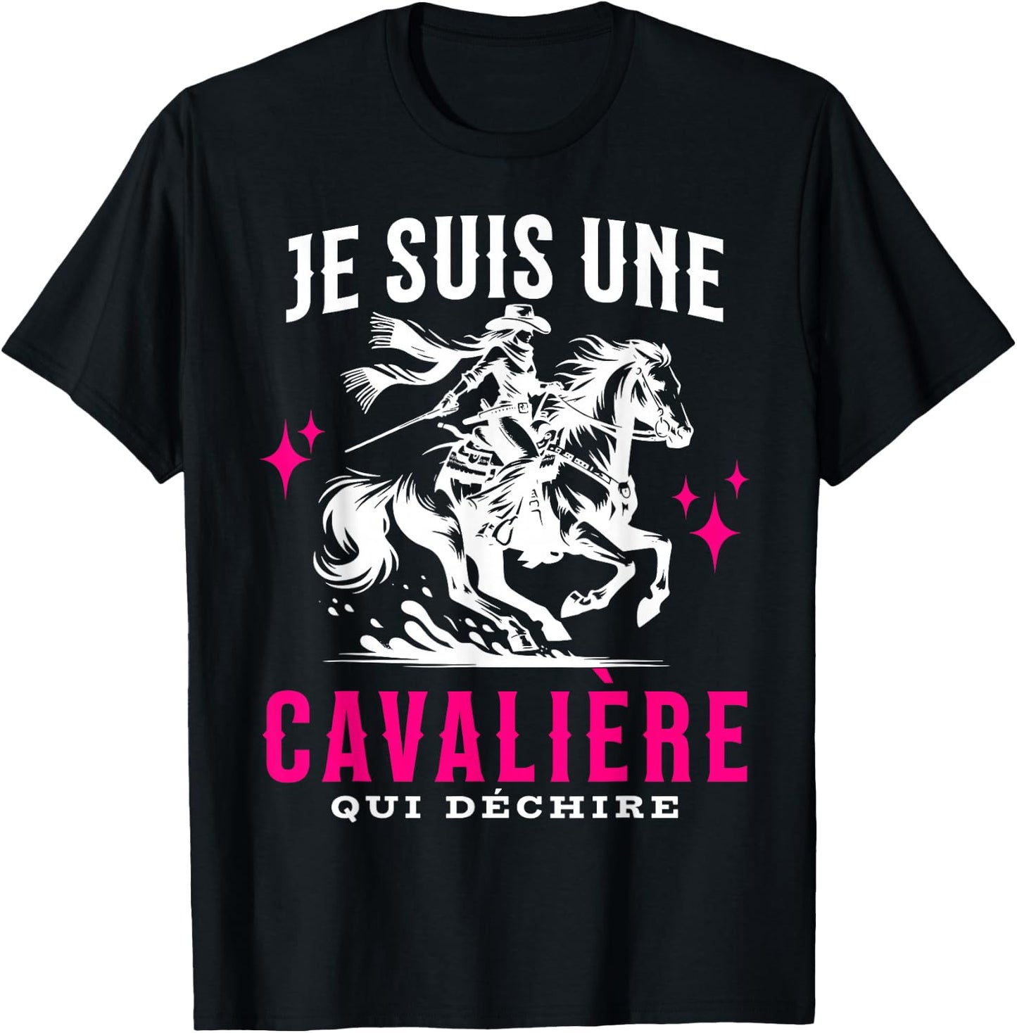 Girl Riding Horse Je Suis Une Rider Qui Déchire , Black, S T-Shirt - T-Shirt | Black
