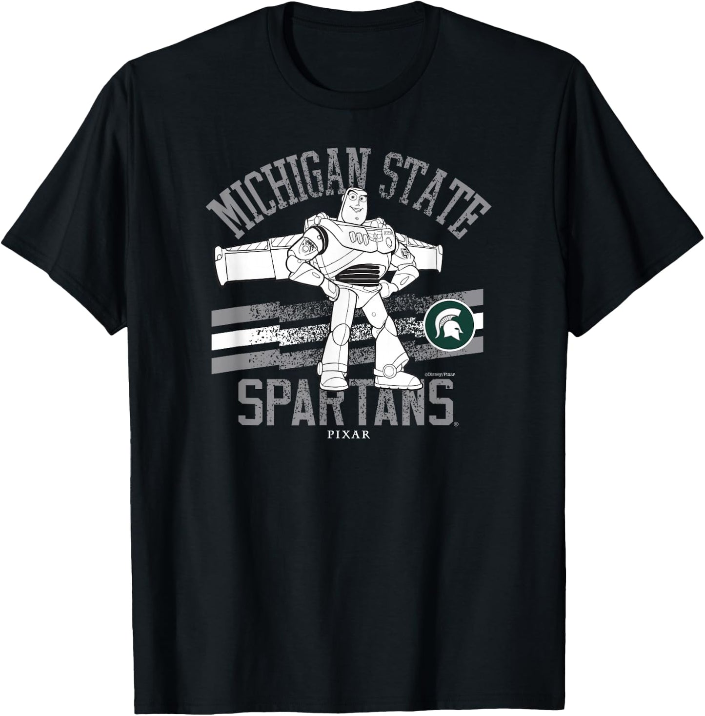 Michigan State Spartans Buzz Lightyear Vintage Dark Heather T-Shirt - T-Shirt | Black