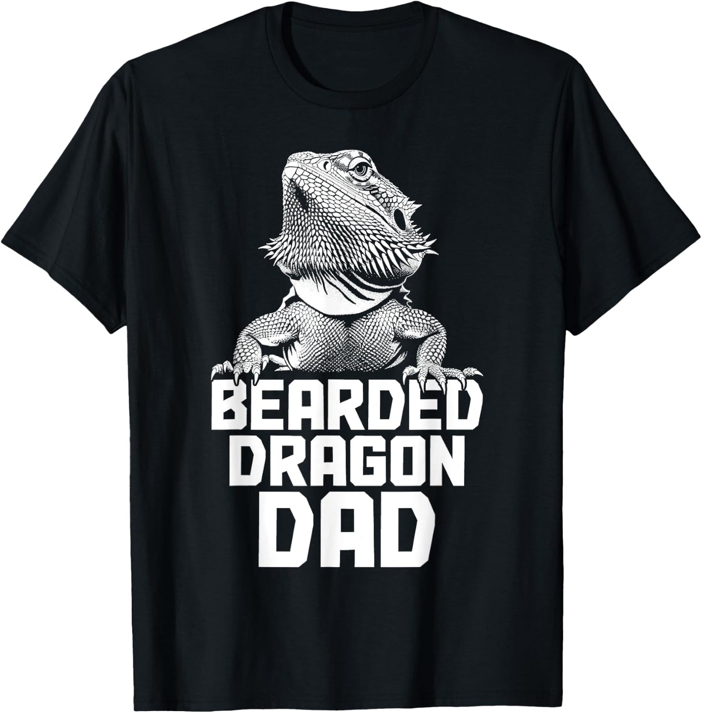 Bearded Dragon Dad Funny Reptile T-Shirt - T-Shirt | Black