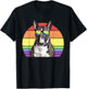 LGBTQ Miniature Bull Terrier Dog Rainbow Love Gay Pride Women Kids T-Shirt - T-Shirt | Black