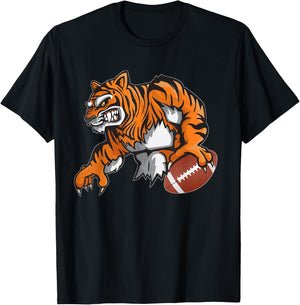 Tiger Football High School College Fan T-Shirt - T-Shirt | Black