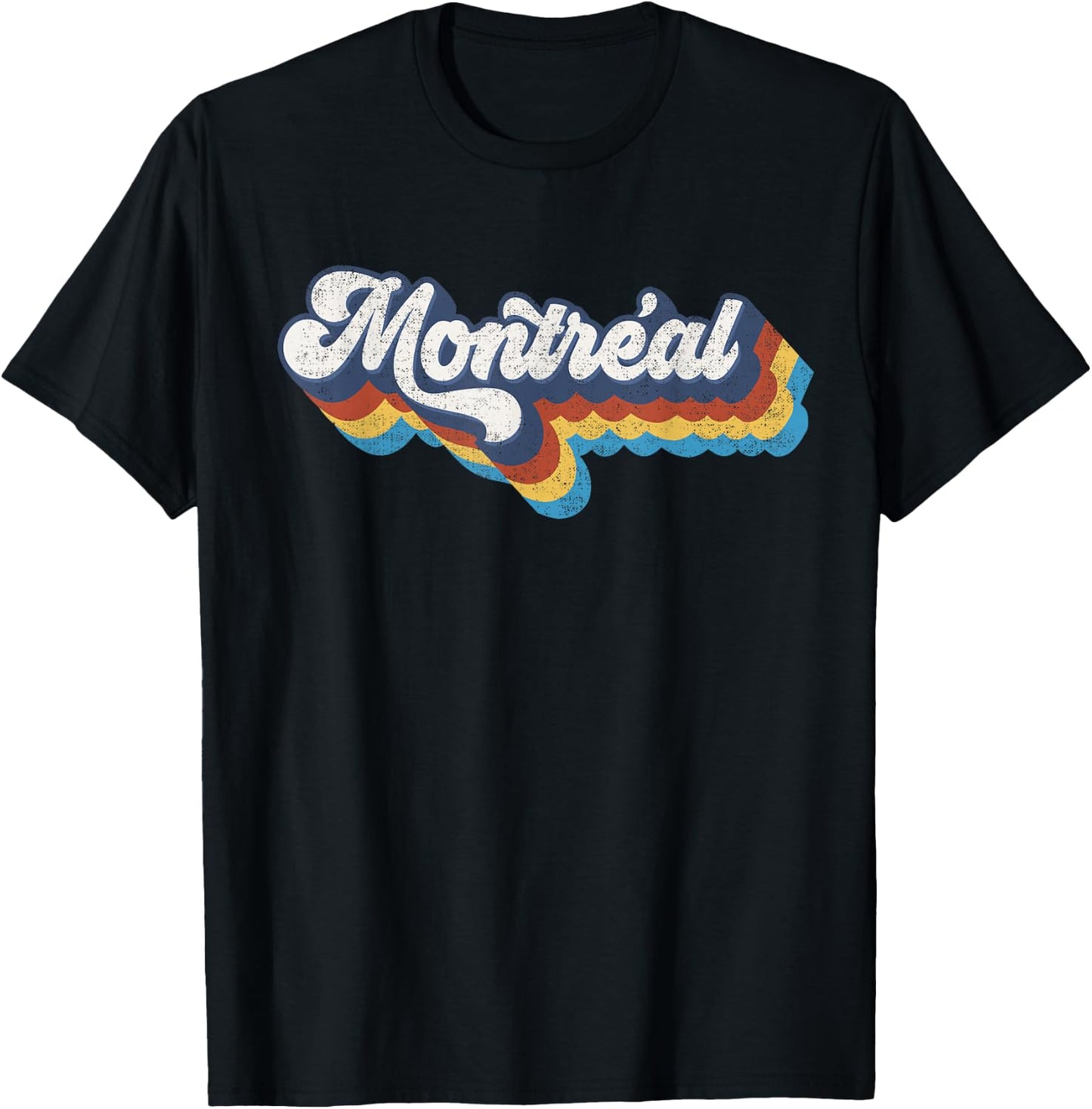 Montreal Canada - Retro 70s French Canadian Vintage Montreal T-Shirt - T-Shirt | Black