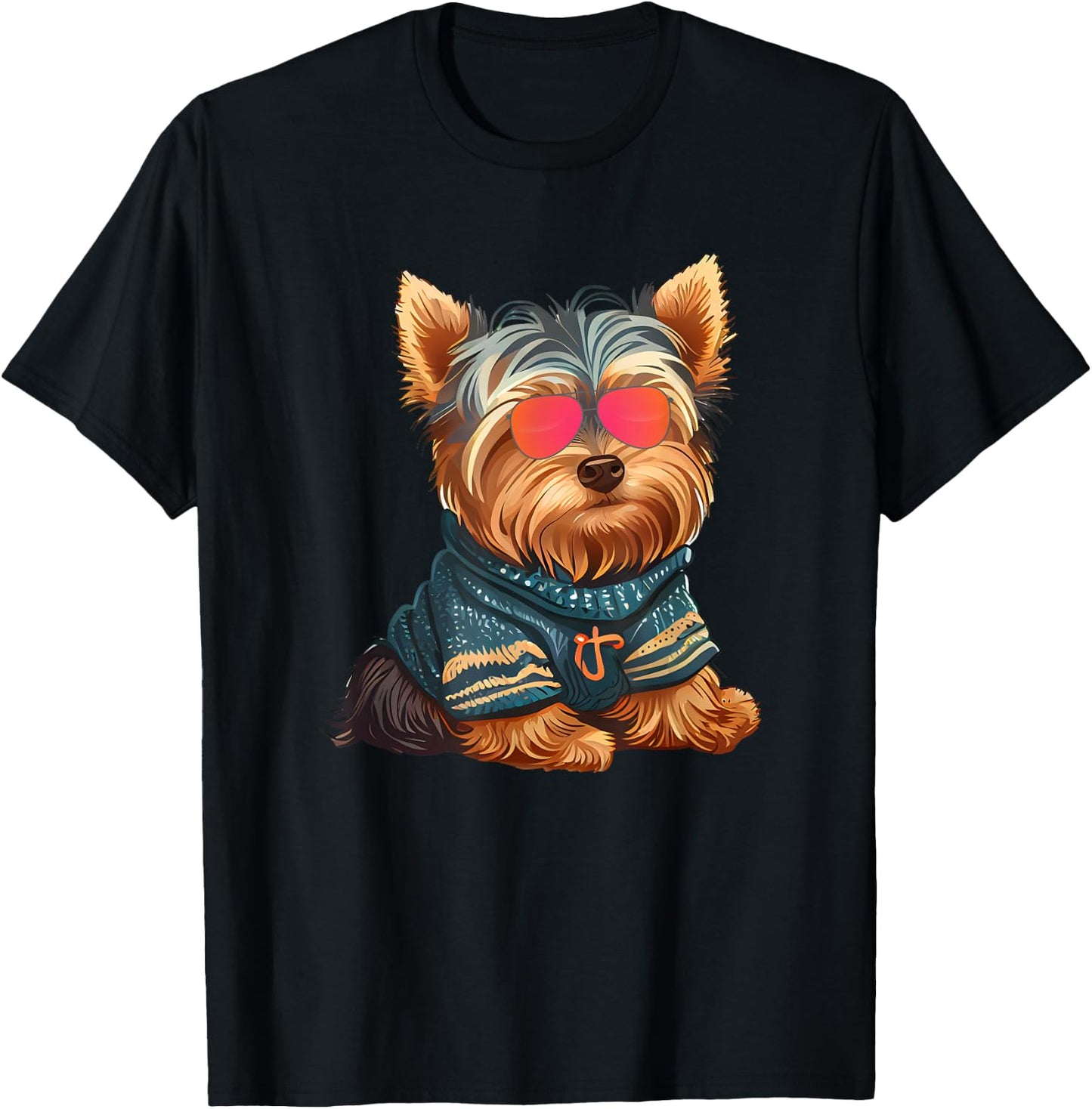 Yorkshire Terrier Shirt Yorkie Dog Men's Graphic T-Shirt - T-Shirt | Black