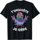 Pigeon Accessory Humour Beer Aperitif T'inquiète Je Gère , Black, S T-Shirt - T-Shirt | Black