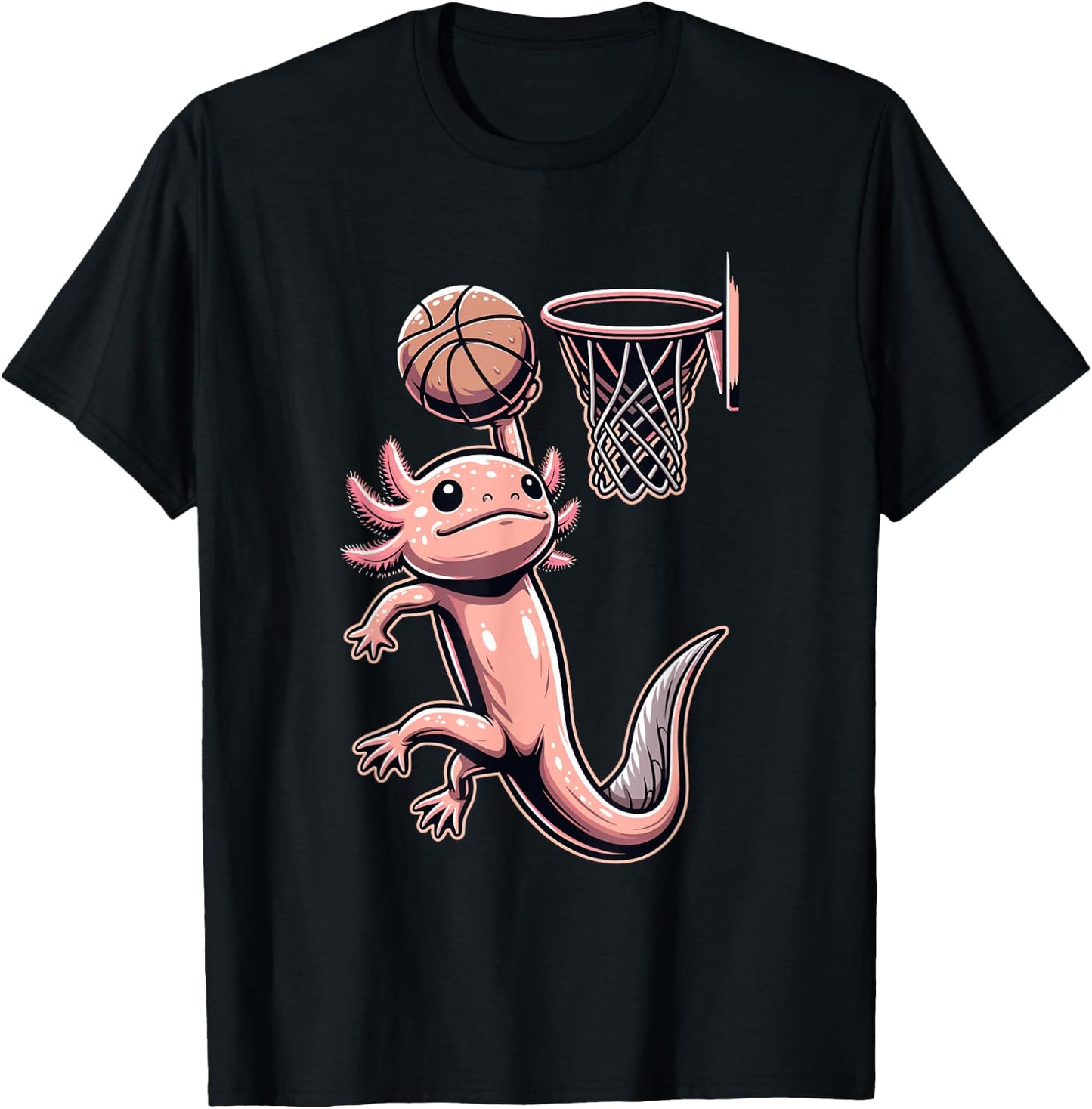 Axolotl Basketball Player Basketballer Sports T-Shirt - T-Shirt | Black