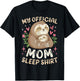 Official Mom Sleep Shirt, Mother Child Sloths, Mother's Day T-Shirt - T-Shirt | Black