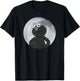 Elmo in the Moonlight Shadow Moonnight Moon , black T-Shirt - T-Shirt | Black