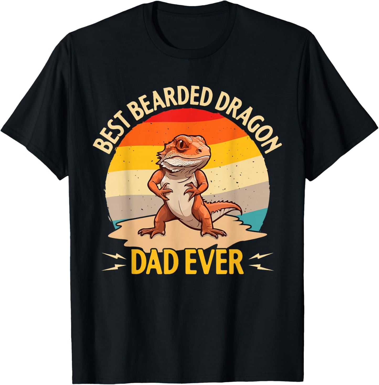 Best Bearded Dragon Dad Ever T-Shirt - T-Shirt | Black