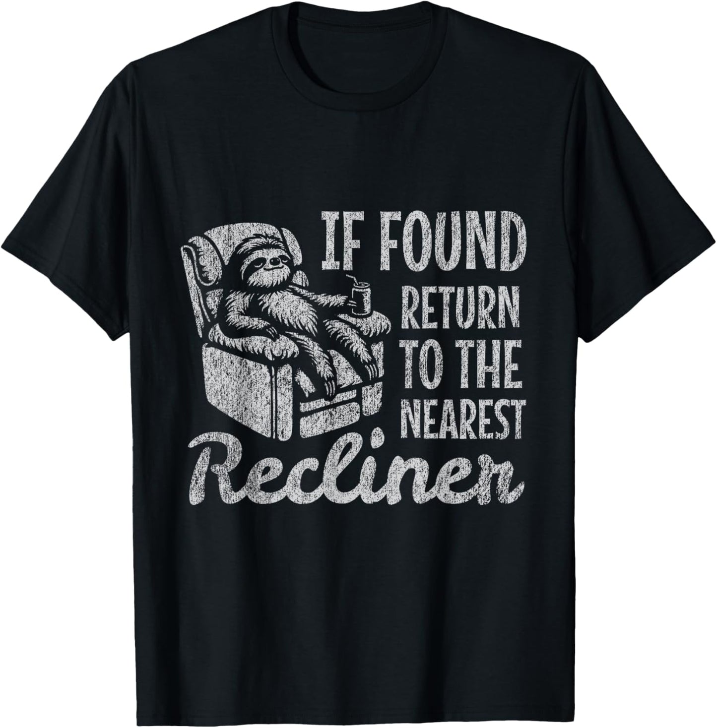 Grandpa Napping Fathers Day Recliner Funny Nap Dad Joke T-Shirt - T-Shirt | Black