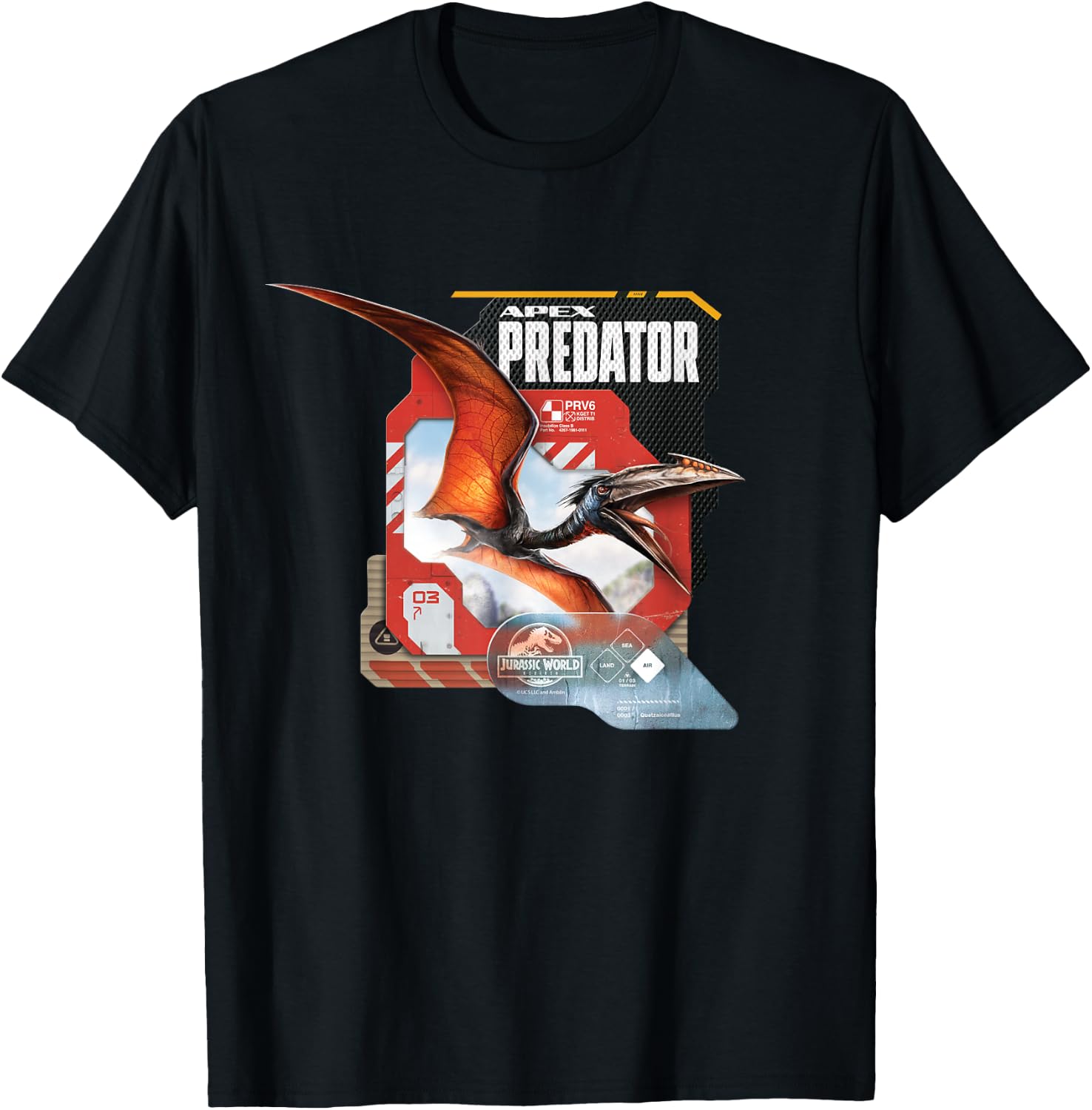 Jurassic World Rebirth Quetzalcoatlus Apex Predator T-Shirt - T-Shirt | Black