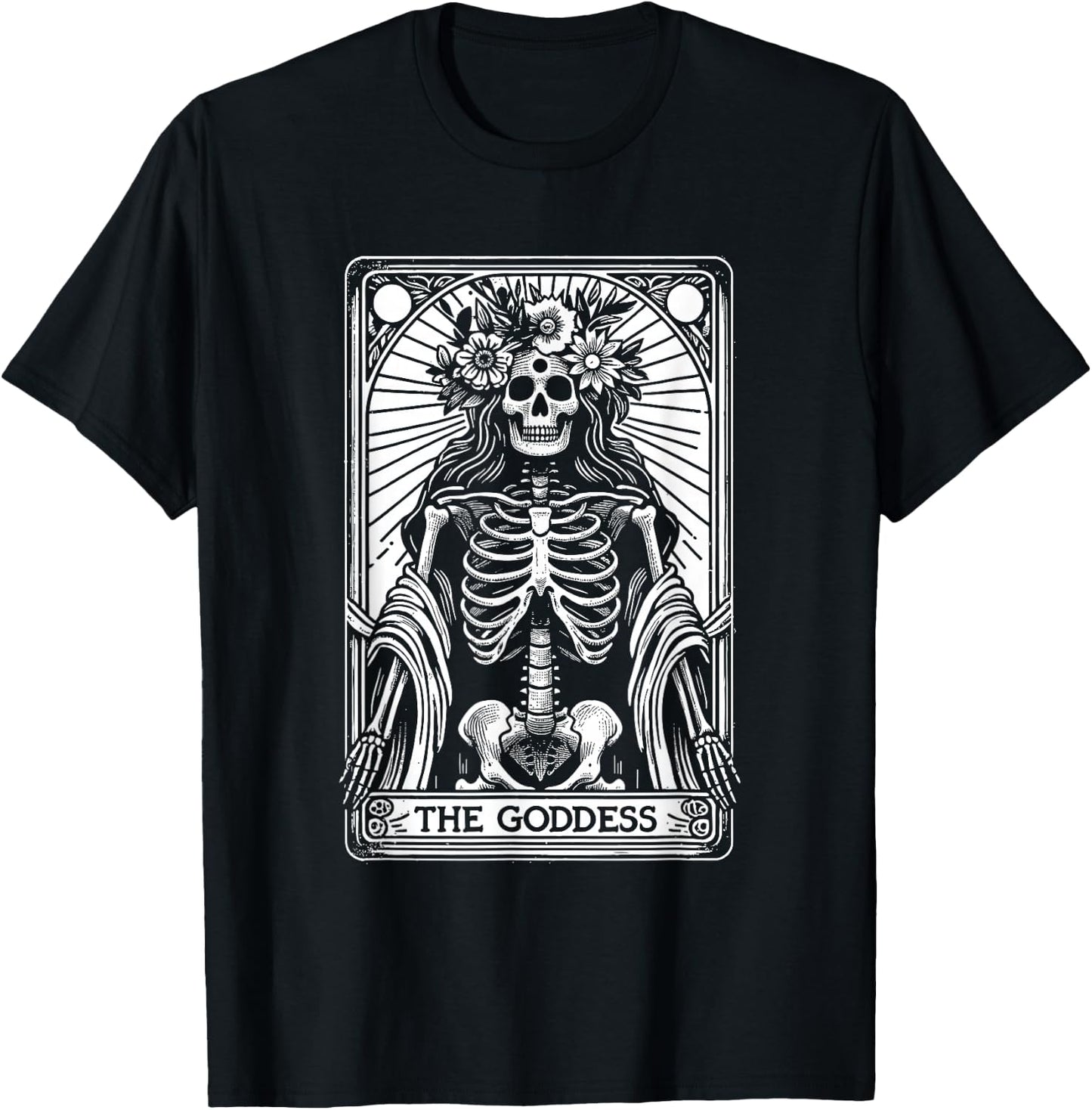 Esoteric Skeleton Occult Spiritual - Tarot Cards , Black, S T-Shirt - T-Shirt | Black