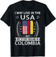 American Colombian Flag Shirt - My Story Began In Colombia T-Shirt - T-Shirt | Black