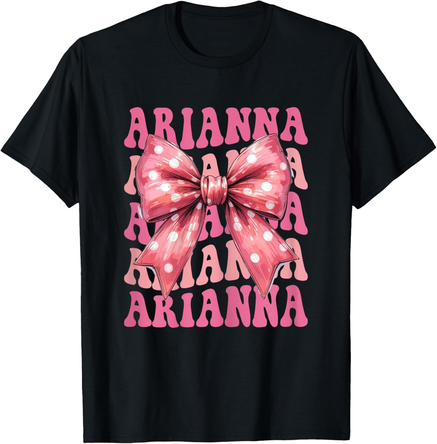 Arianna Nœud Coquette Esthétique pour Femmes Filles T-Shirt - T-Shirt | Black