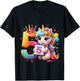 Children's Number 5 Years Girls Unicorn 5th Birthday , black T-Shirt - T-Shirt | Black