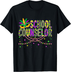 Mardi Gras School Counselor Jester Nurse Mardi Gras Women T-Shirt - T-Shirt | Black