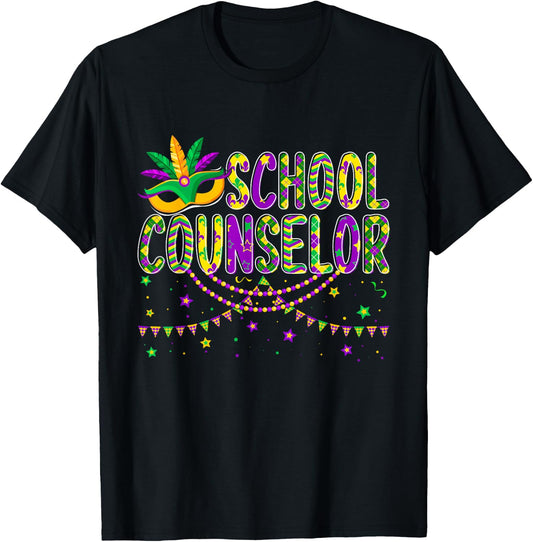 Mardi Gras School Counselor Jester Nurse Mardi Gras Women T-Shirt - T-Shirt | Black