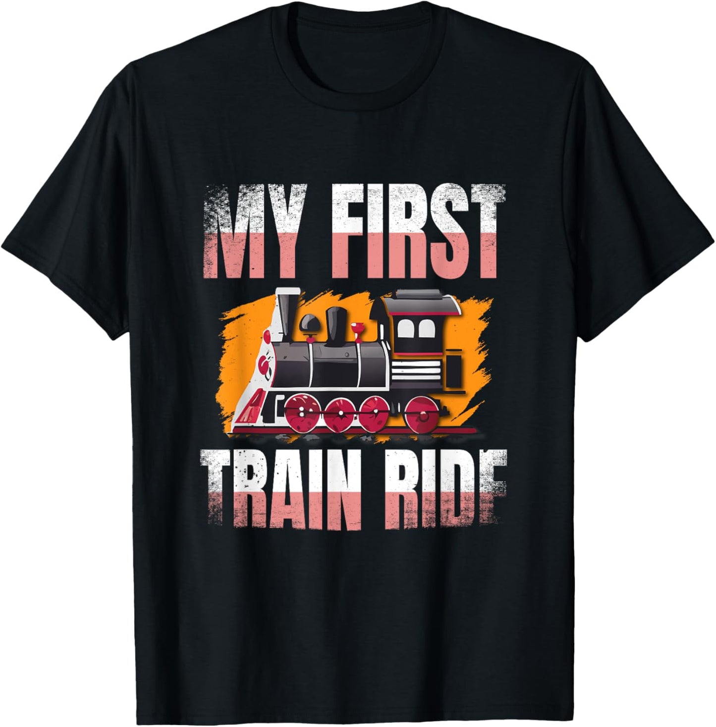 My first train ride my 1st ride - Kids Train Ride Lovers T-Shirt - T-Shirt | Black