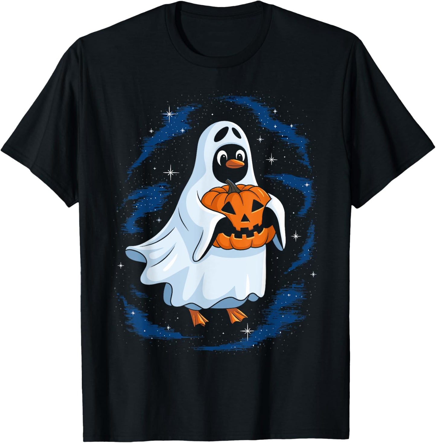 Funny Ghost Penguin Lovers Spooky Halloween Costume T-Shirt - T-Shirt | Black
