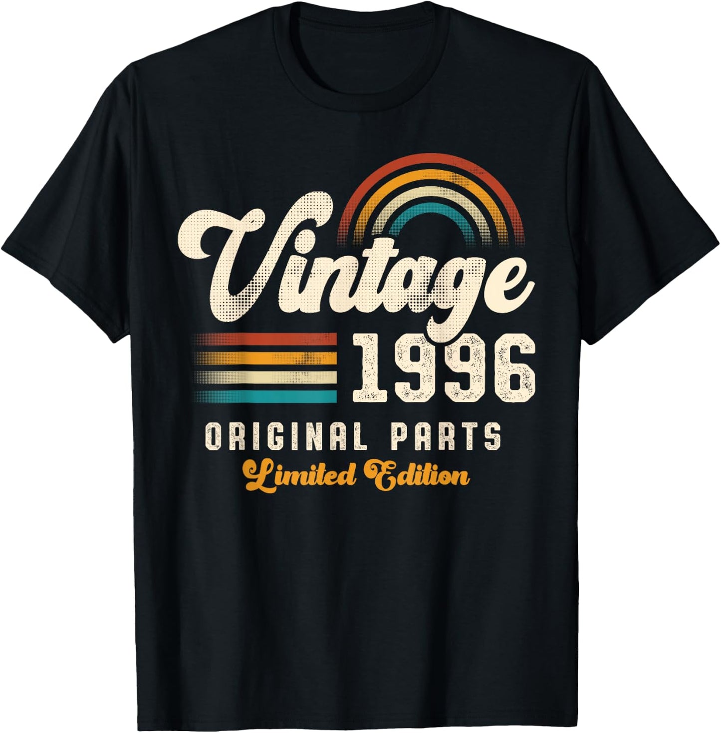 Vintage 1996 Original Parts 29th Anniversary Retro T-Shirt - T-Shirt | Black