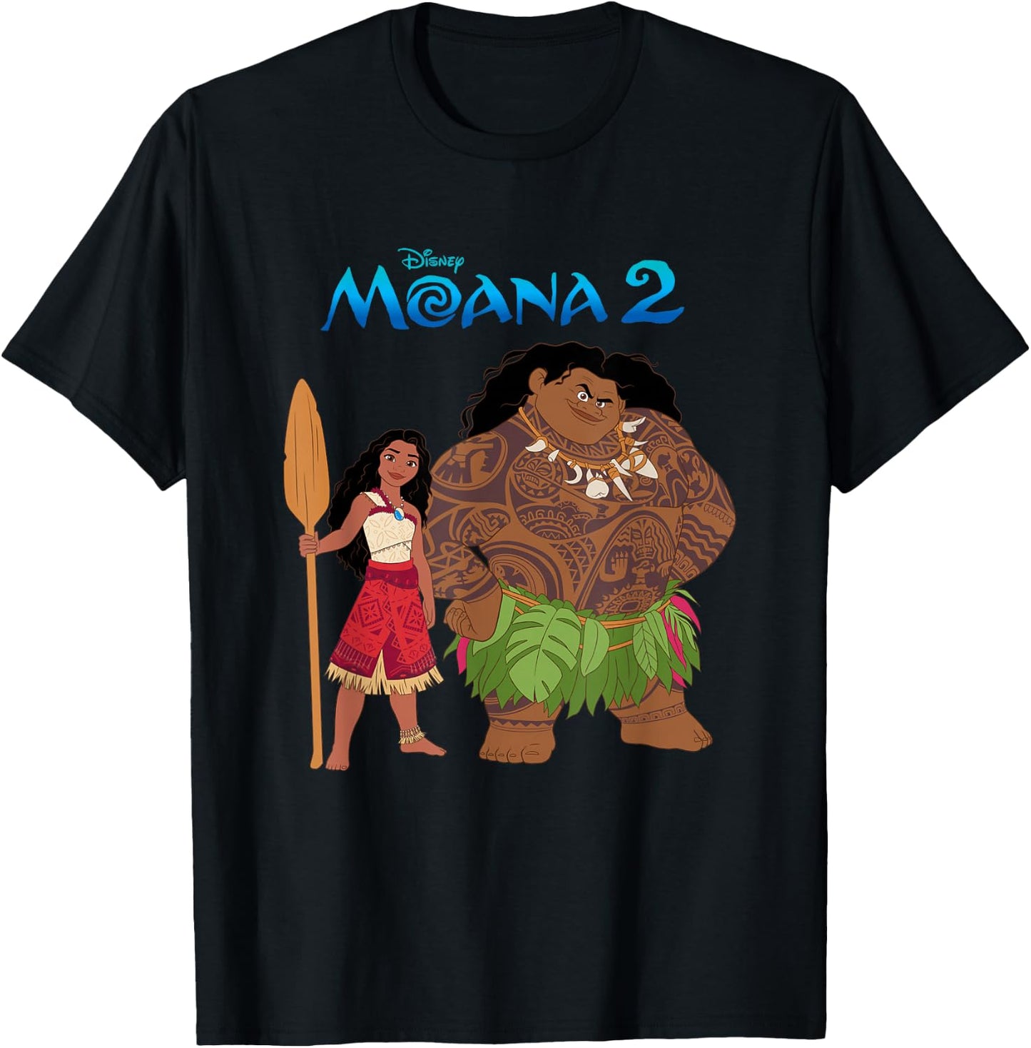 Disney Moana 2 Maui & Moana Oceania Duo , grey, S T-Shirt - T-Shirt | Black
