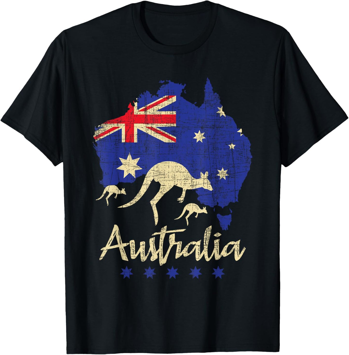 Australia - Kangaroo Australian Lover Wildlife Zoo Animal Small T-Shirt - T-Shirt | Black