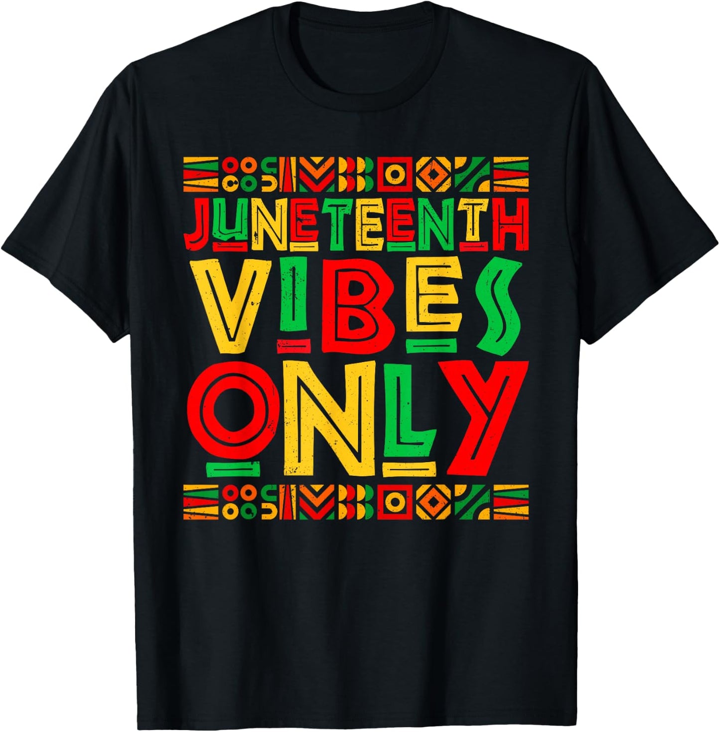 Juneteenth Vibes Only 1865 Retro African Pride Men T-Shirt - T-Shirt | Black