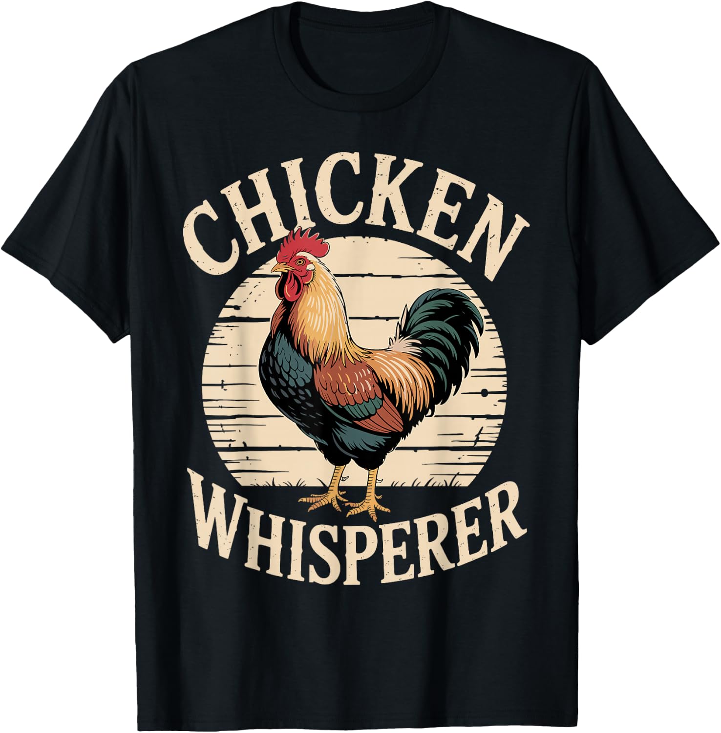 Chicken Whisperer Funny Rooster Farm Animal T-Shirt - T-Shirt | Black