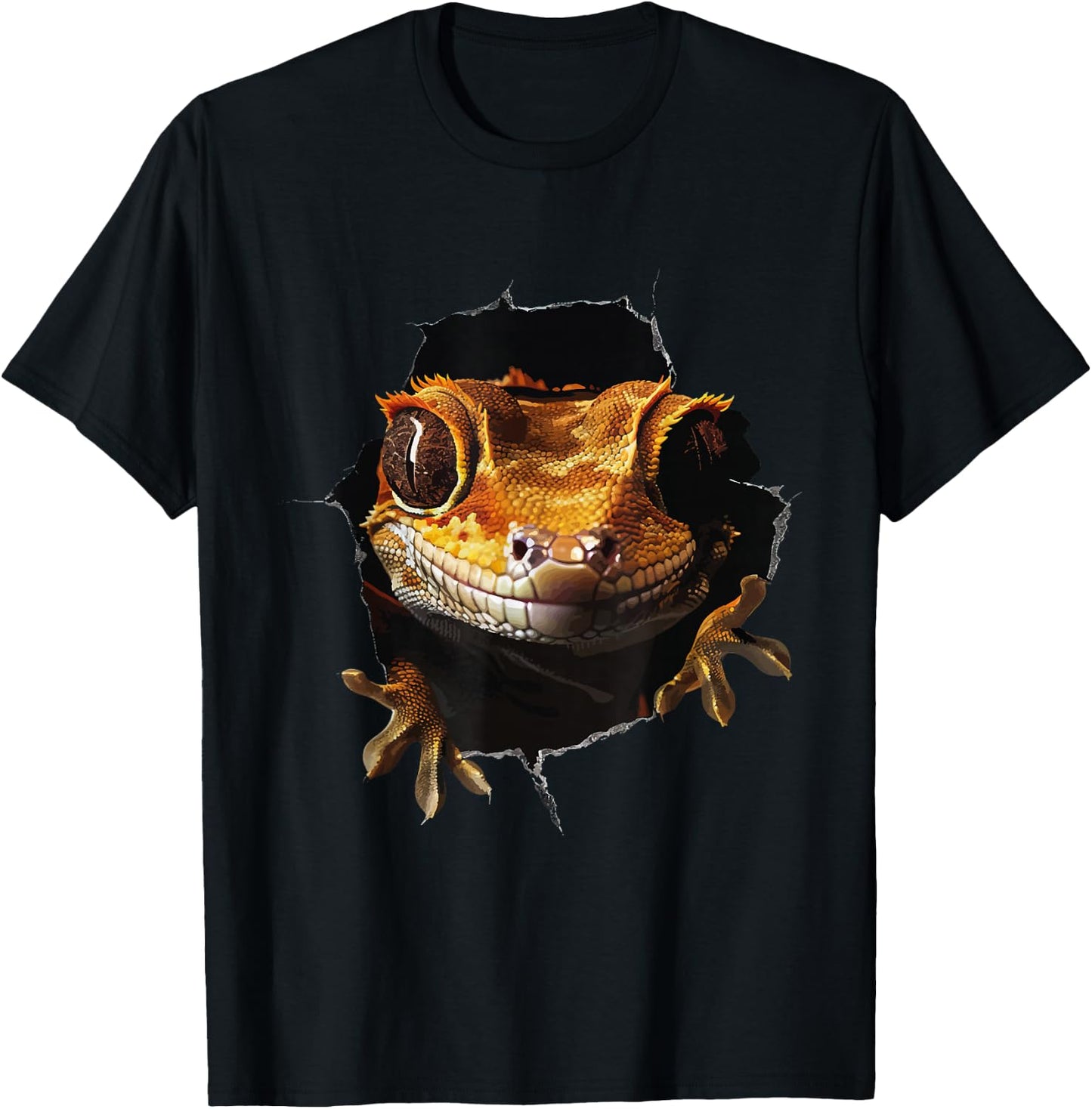 Crested Gecko T-Shirt - T-Shirt | Black