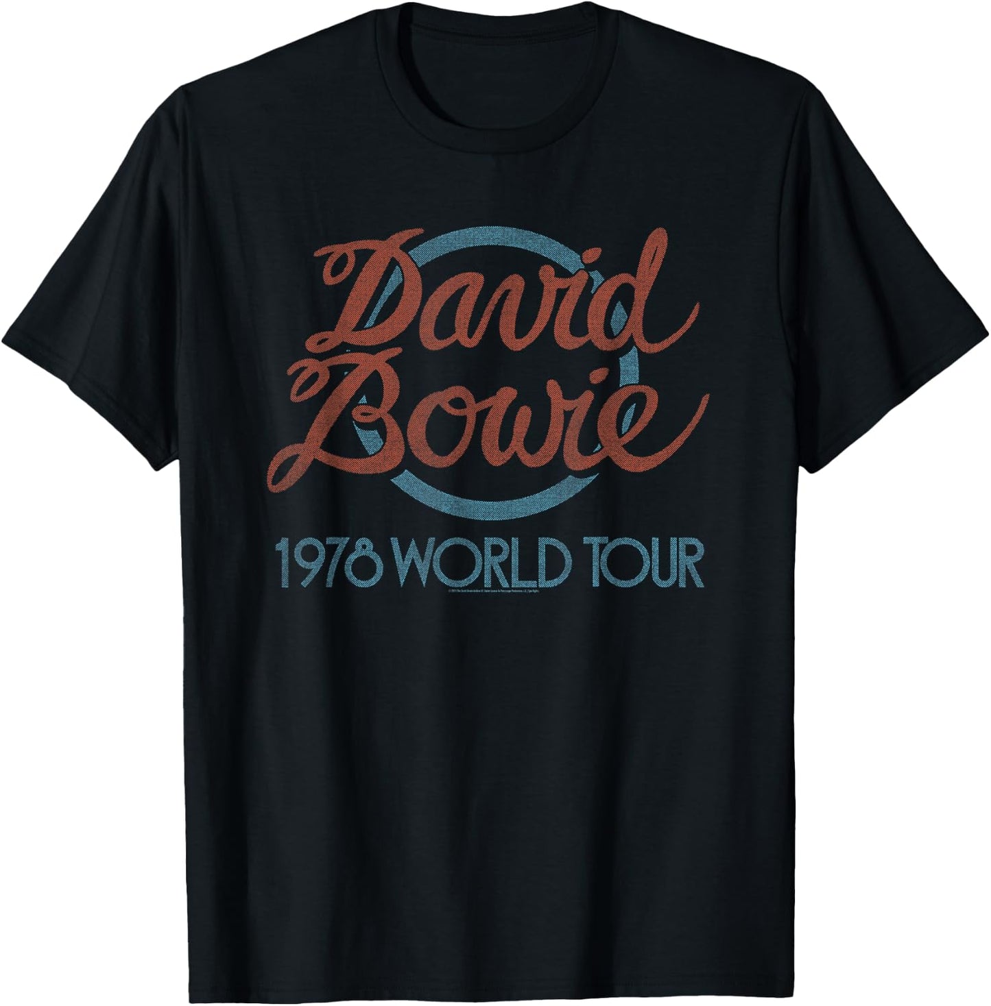 David Bowie - World Tour 1978 Logo , Black T-Shirt - T-Shirt | Black